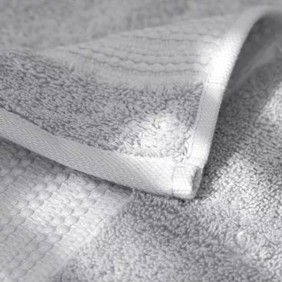 Serviette de bain coton bio (90 x 150 cm) Garance Gris nuage 2