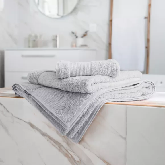 Serviette de bain coton bio (90 x 150 cm) Garance Gris nuage 3