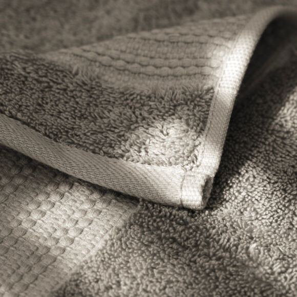 Toalla en algodón orgánico  (50 x 90 cm) Méline Gris arcilla