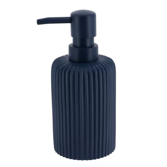 Set de accesorios de baño resina Strié Azul marino