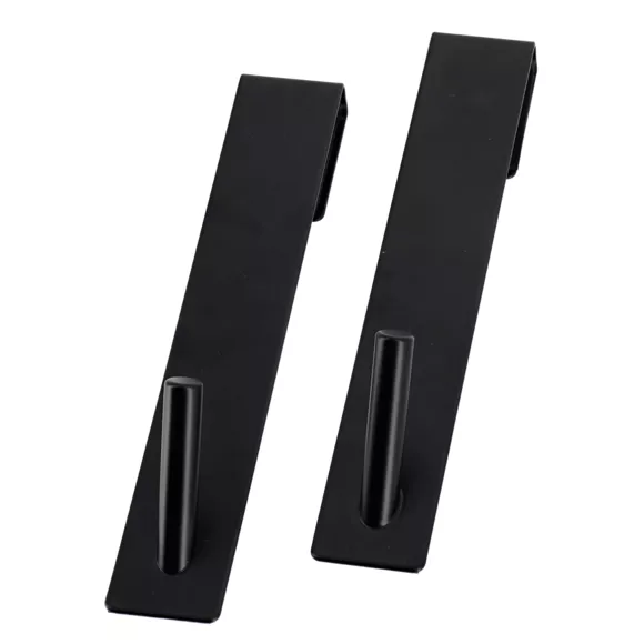 Set di 2 ganci speciale parete doccia (H5cm) Nero