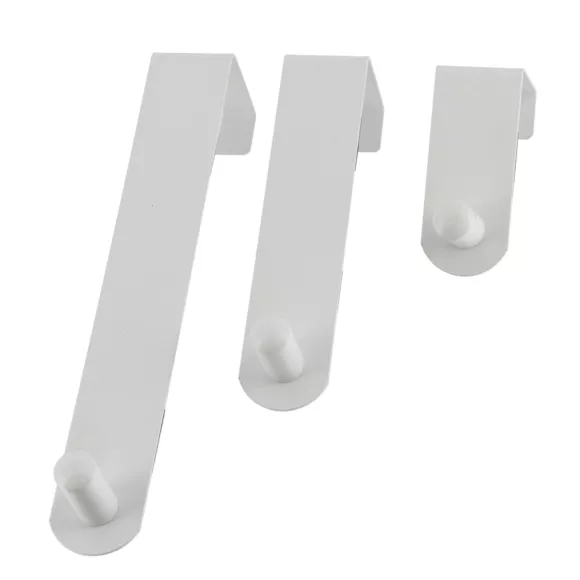 SET 3 PATERES ACIER INOXYDABLE POUR PORTE - BLANC