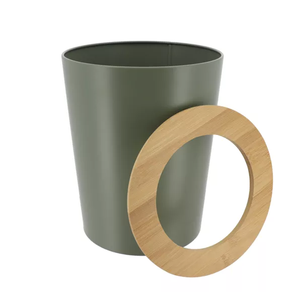 Pattumiera bagno 5L Puro bambù Verde cachi