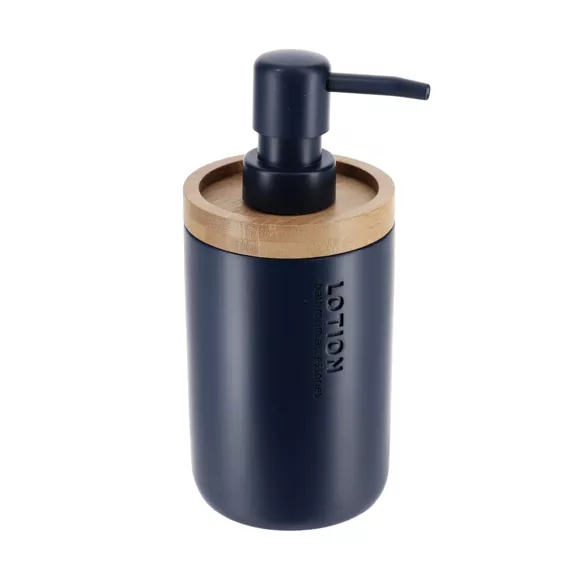 Set di accessori bagno Puro bambù Blu marino