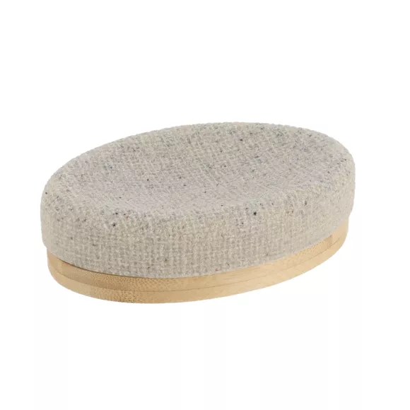 Set d'accessoires salle de bain effet Maille Beige