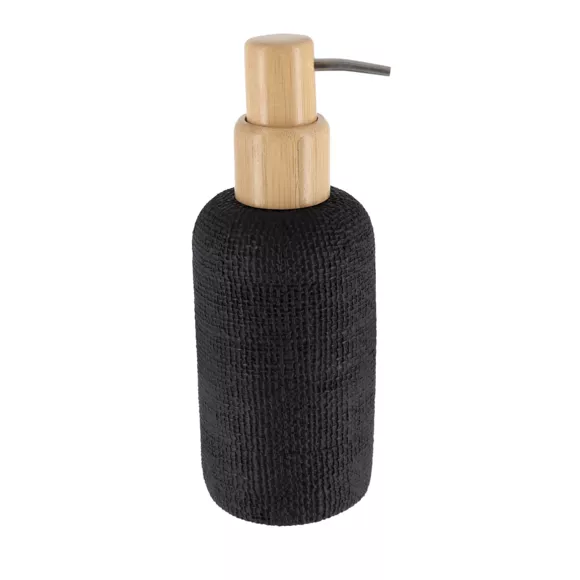 Set d'accessoires salle de bain effet Maille Noir