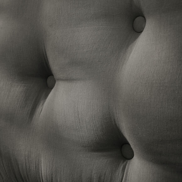 Hoofdeinde kussen katoengaas (80 cm) Gaïa Granietgrijs