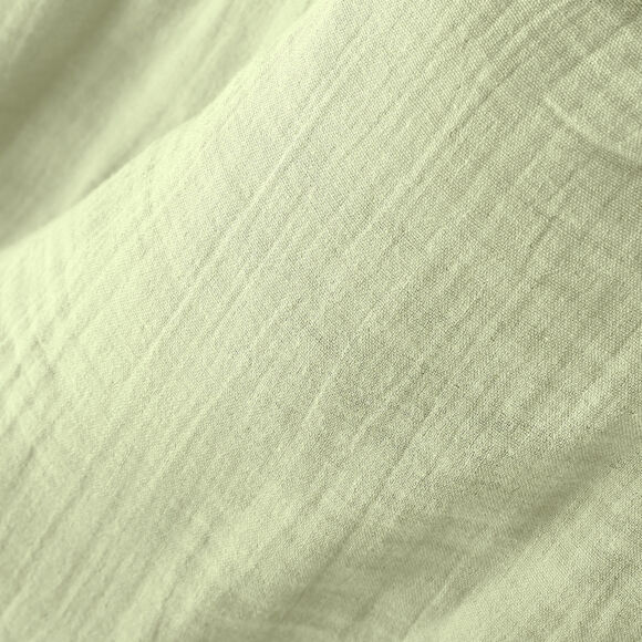 Lot de 3 serviettes gaze de coton Gaïa Vert tilleul