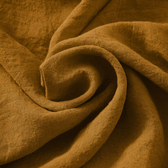 Mantel rectangular lino lavado (L350 cm) Louise Caramelo