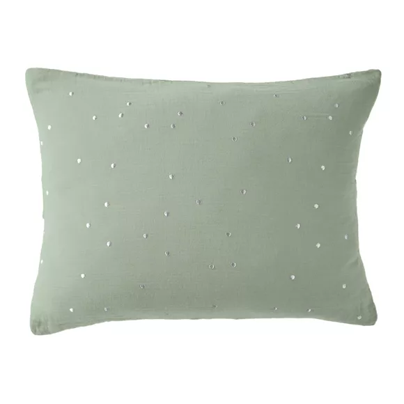 Juego de 2 toallas de mano de gasa de algodón (70 cm) Gaïa Verde eucalipto