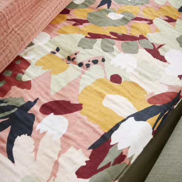 Edredon gaze de coton (90 x 200 cm) Azel Multicolore
