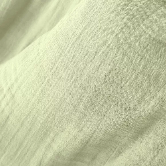 Federa rettangolare garza di cotone (L70 cm) Gaïa Verde tiglio 2