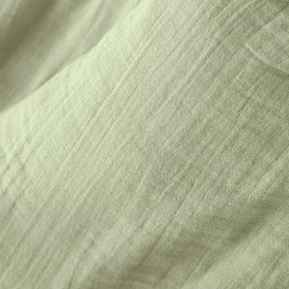 Sábana bajera en gasa de algodón (180 cm) Gaïa Verde tilo 2