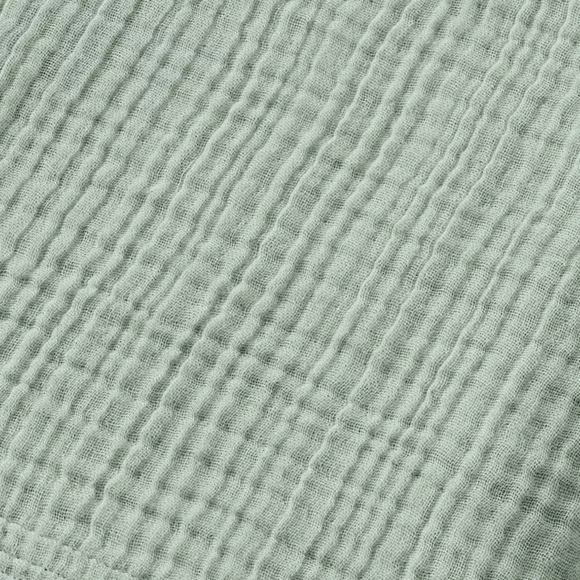 Poncho de bain enfant gaze de coton 6/10 ans Gaïa Vert eucalyptus