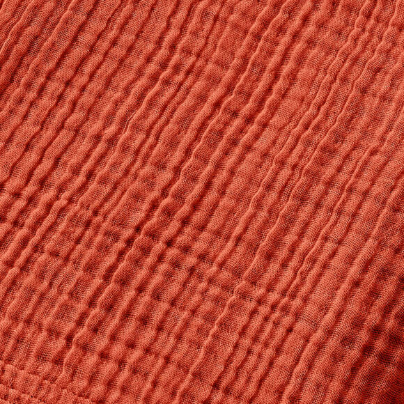 Badetuch aus Baumwoll-Gaze (90 x 150 cm) Gaïa Terrakotta