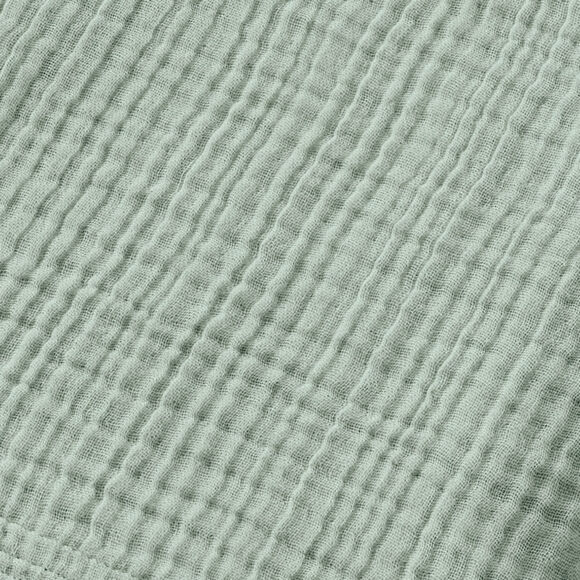 Serviette de bain gaze de coton (90 x 150 cm) Gaïa Vert eucalyptus
