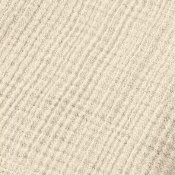 Serviette de bain gaze de coton (30 x 50 cm) Gaïa Beige pampa
