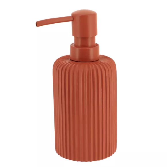 Set de accesorios de baño resina Strié Terracota