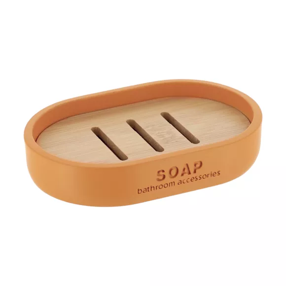Set di accessori bagno Puro bambù Giallo senape