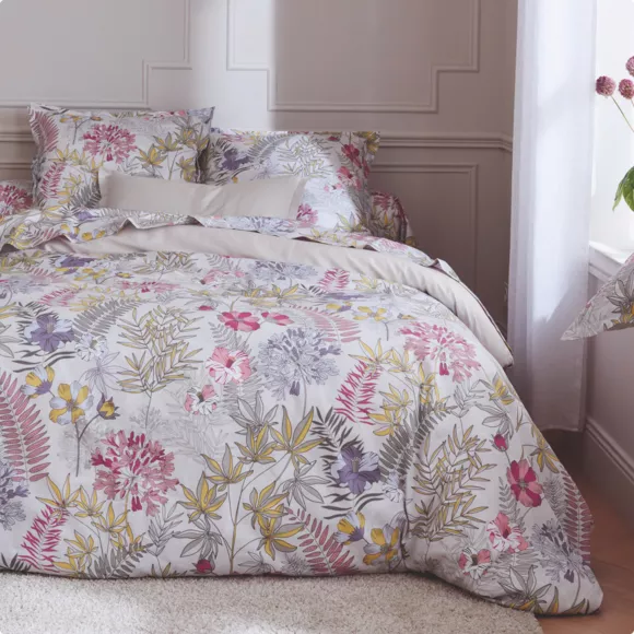 Funda de almohada rectangular en  satén de algodón (50 x 70 cm) Anaïs Multicolor