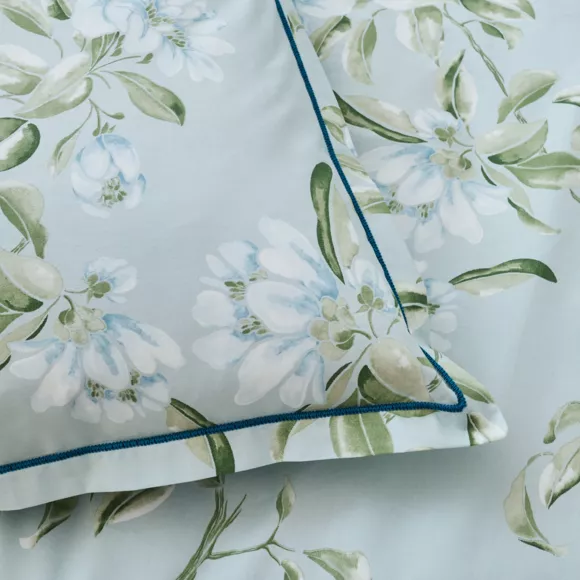Funda nórdica en percal de algodón (260 x 240 cm) Eléna Nil Verde