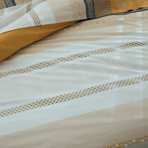 Housse de couette percale de coton (280 x 240 cm) Marlow Jaune