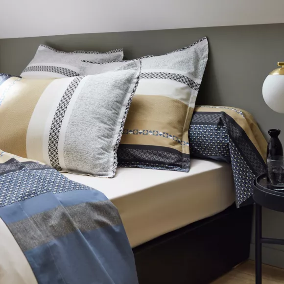 Housse de couette percale de coton (200 x 200 cm) Marlow Grise