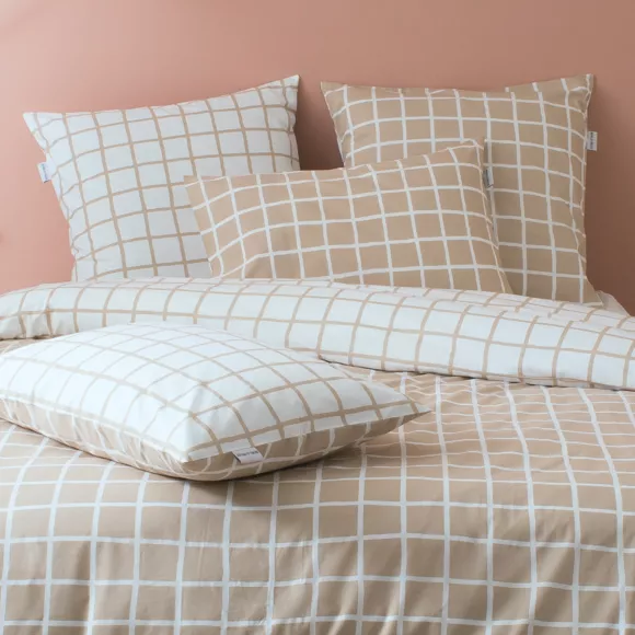 Dekbedovertrek percal katoen (300 x 240 cm) Max Beige