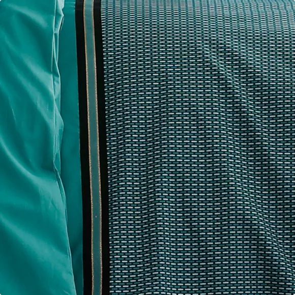 Housse de couette percale de coton (240 cm) Gustav Vert émeraude