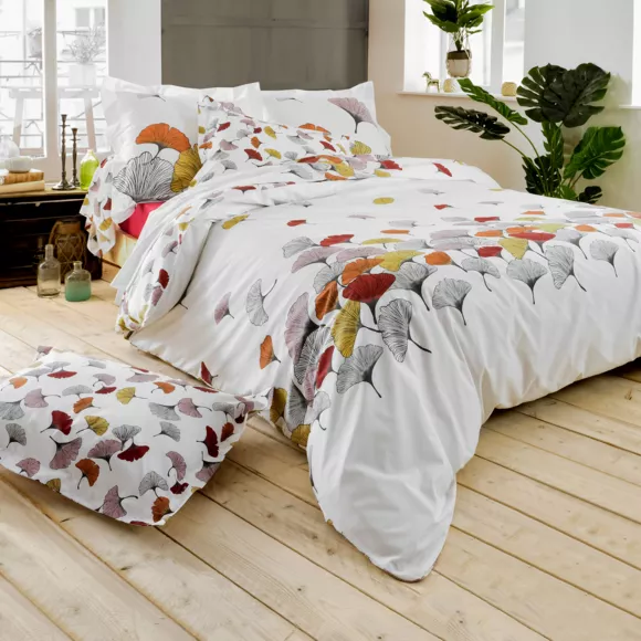 Funda para travesaño percal de algodón (L200 cm) Ginkgo Multicolor