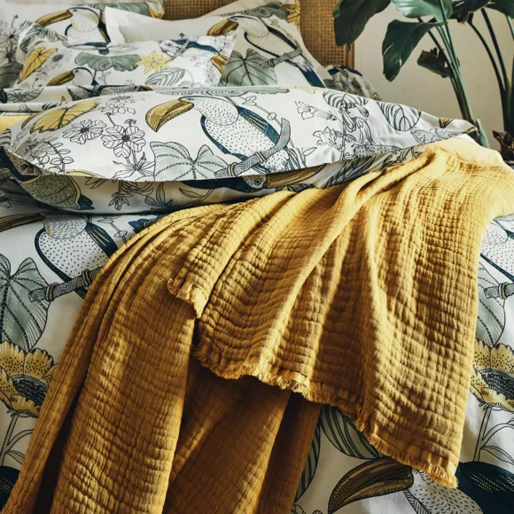 Housse de couette coton lavé (240 cm) Toco Verte