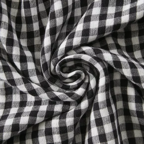 Lot de 2 essuie-mains 50 x 70 cm Gaze de coton tissŽe teinte VICKIE Truffe