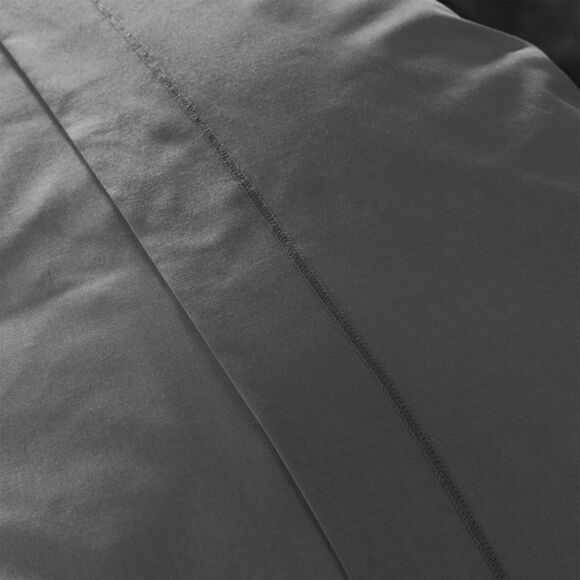 Sábana de percal de algodón (180 cm) Cali Gris antracita 3