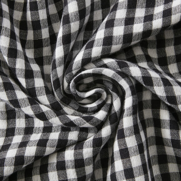 Taie d'oreiller carrée gaze de coton (60 x 60 cm) Vickie Noire