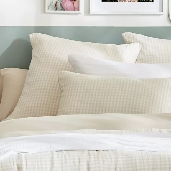 Kussensloop rechthoekig Katoengaas (50 x 70 cm) Vickie Beige
