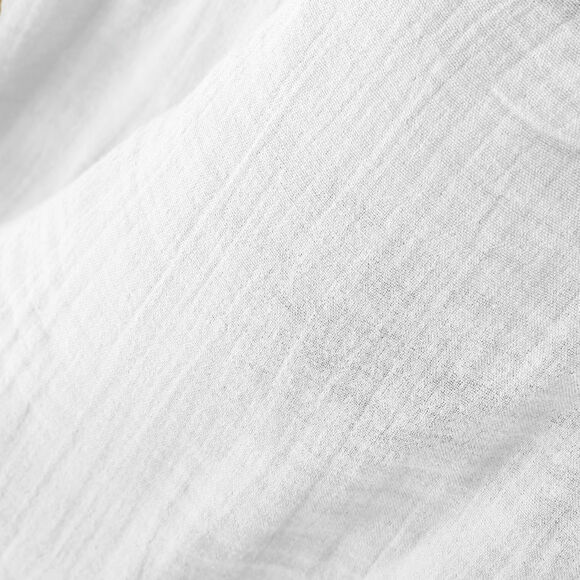Coussin rectangulaire gaze de coton (40 x 60 cm) Gaïa Blanc chantilly