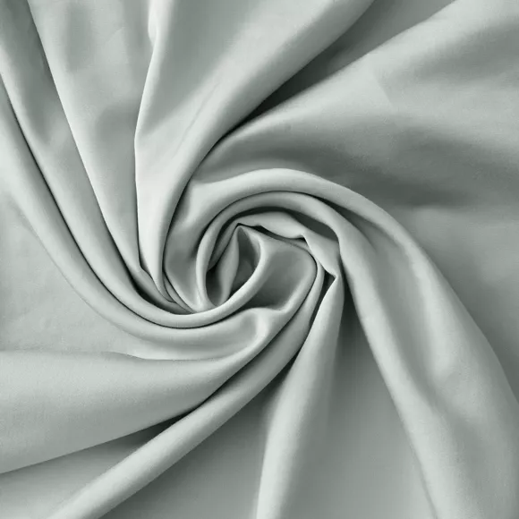 Drap housse satin de bambou (180 x 200 cm) Salomé Vert eucalyptus