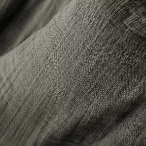 Cojín rectangular en gasa de algodón (40 x 60 cm) Gaïa Gris oscuro