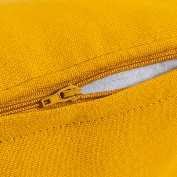 Coussin carré coton (60 x 60 cm) Pixel Jaune moutarde