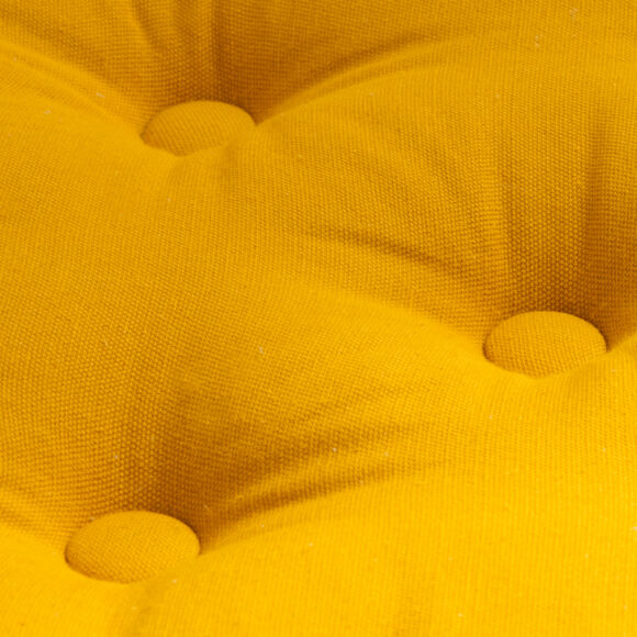 Coussin de sol coton (40 x 40 cm) Pixel Jaune moutarde