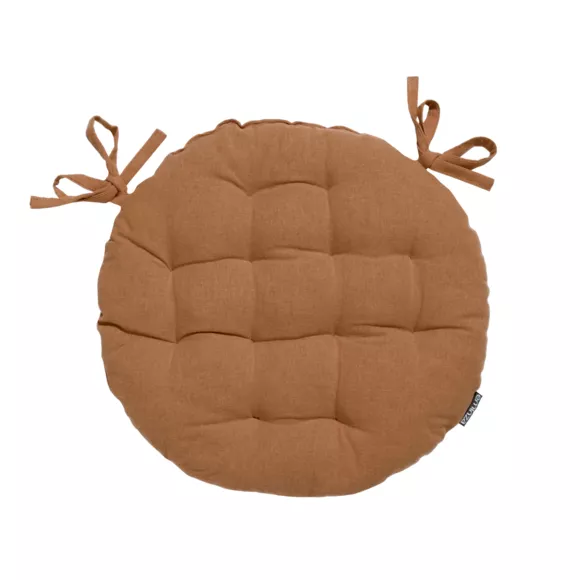 Almohadón redondo en algodón para silla (40 cm) Pixel Camel
