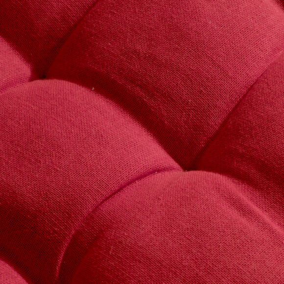 Coussin de chaise rond coton (40 cm) Pixel Rouge