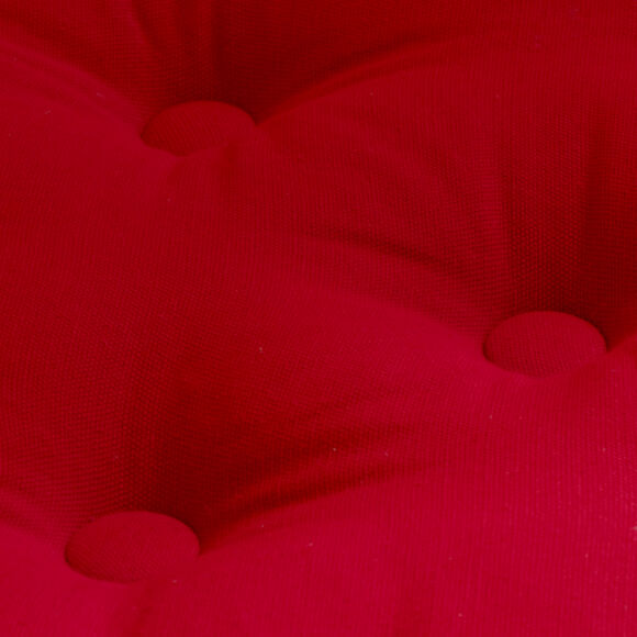 Cojín de suelo en algodón (60 x 60 cm) Pixel Rojo cereza