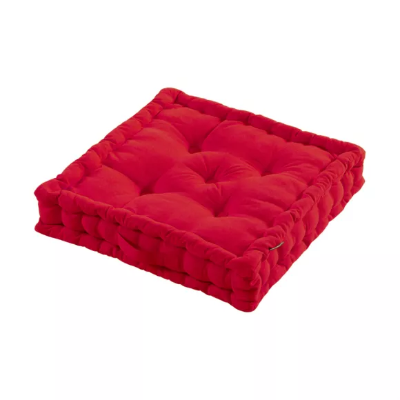 Coussin de sol coton (50 x 50 cm) Pixel Rouge