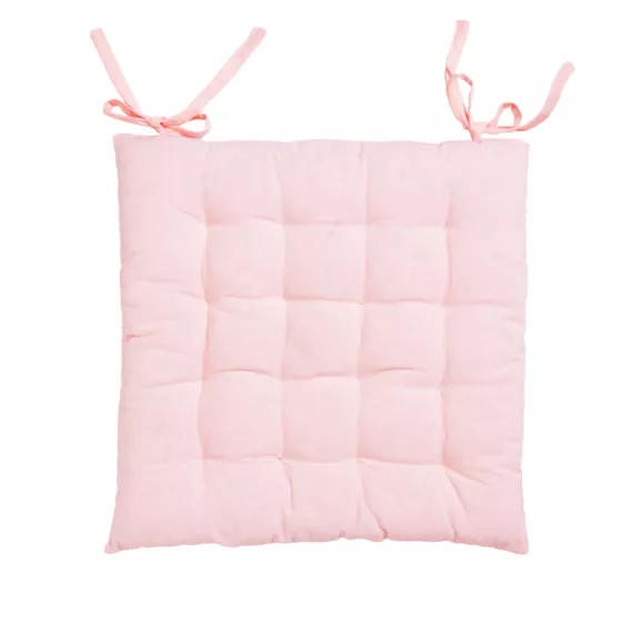 Coussin de chaise carré coton (40 x 40 cm) Pixel Rose poudré