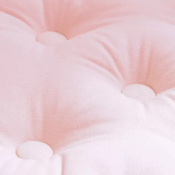 Coussin de sol coton (40 x 40 cm) Pixel Rose poudré