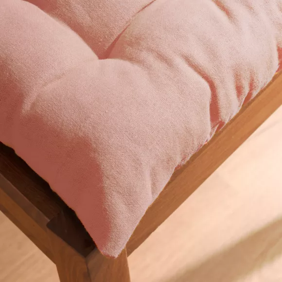 Coussin de chaise carré coton (40 x 40 cm) Pixel Rose pêche
