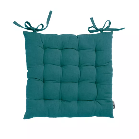 Cuscino quadrato per sedia in cotone (40 x 40 cm) Pixel Blu anatra