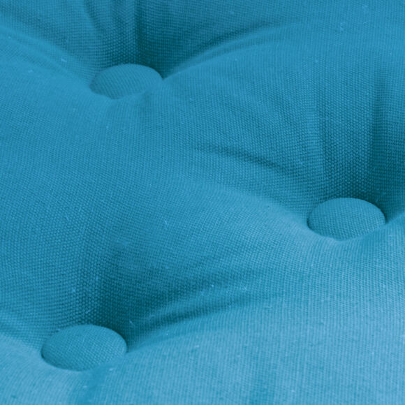 Coussin de sol coton (40 x 40 cm) Pixel Bleu turquoise