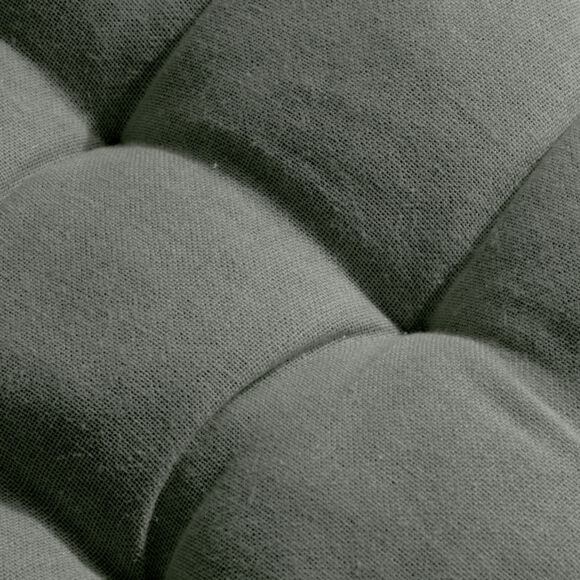Coussin de chaise rond coton (40 cm) Pixel Vert kaki